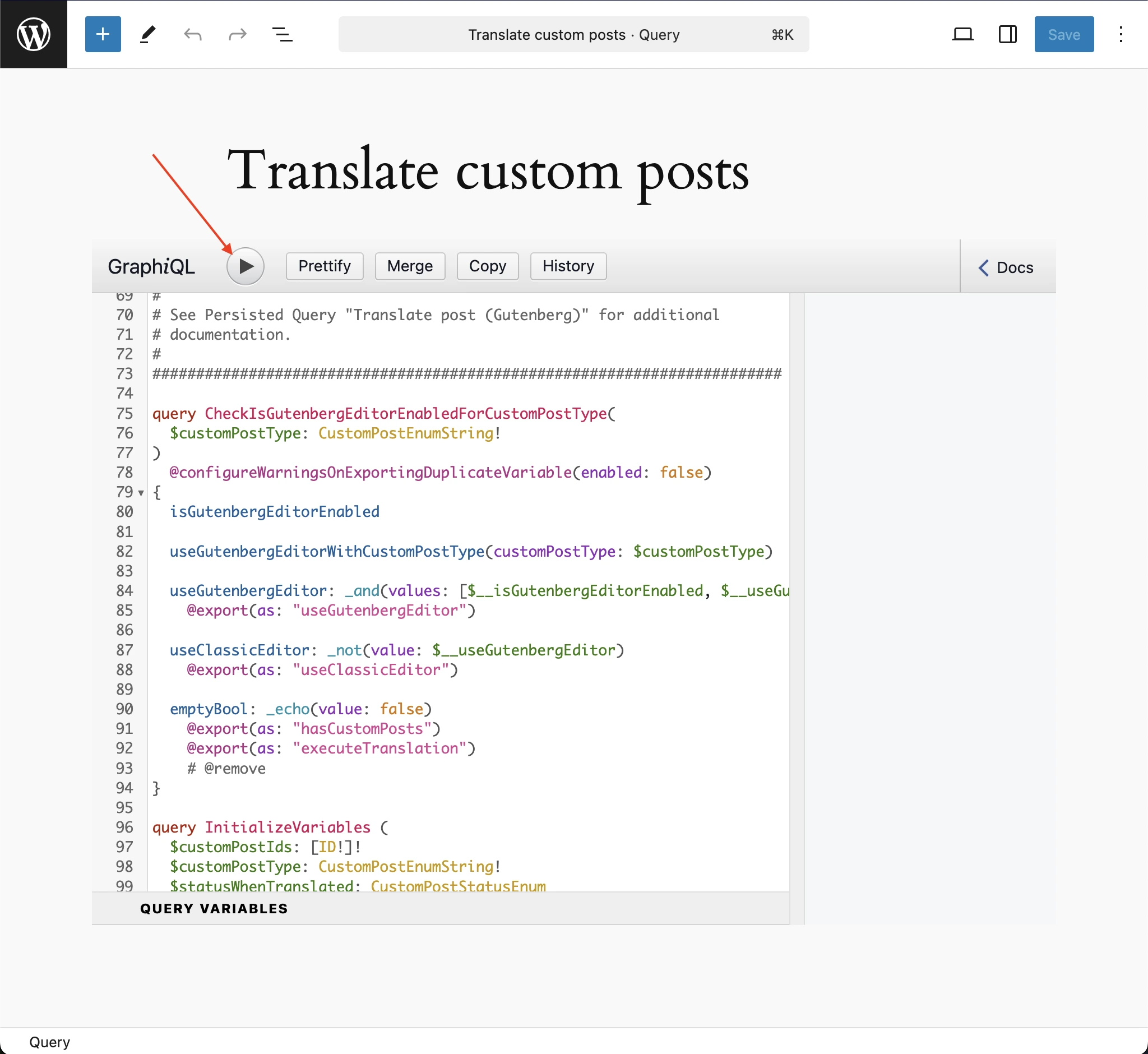 Editando la entrada Translate custom posts