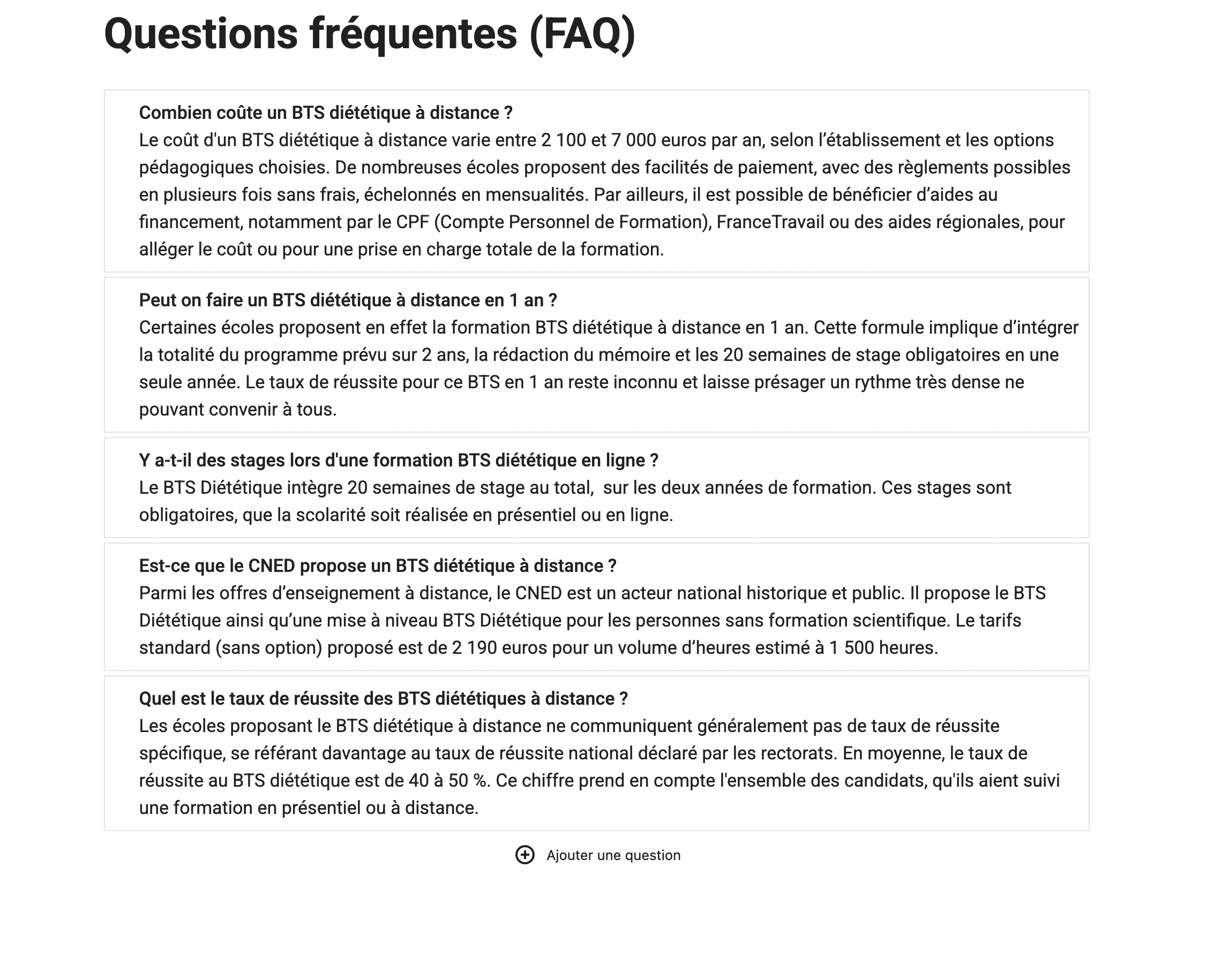 Bloque Yoast FAQ con cadena simple
