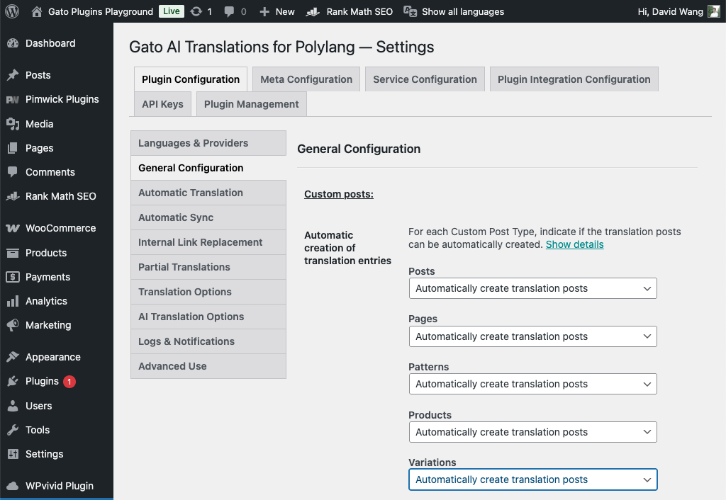 Traduce automáticamente productos de WooCommerce con Gato AI Translations for Polylang